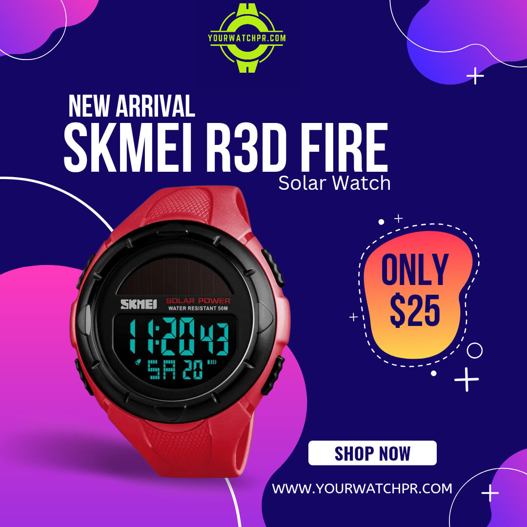 SKMEI SOLAR WATCH "R3D FIR3" WR50M