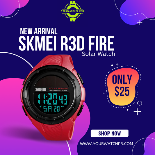 SKMEI SOLAR WATCH "R3D FIR3" WR50M