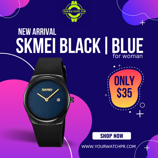 SKMEI BLACK|BLUE FOR HER WR30M