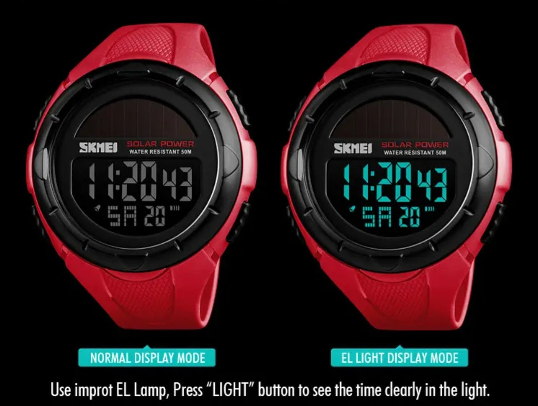SKMEI SOLAR WATCH "R3D FIR3" WR50M