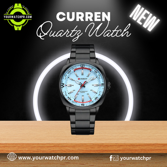 Tu Compañero Ideal: Reloj Curren Quartz Azul Claro con Estilo Único